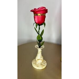 9" Rose Ring Gift Trinket Box.
